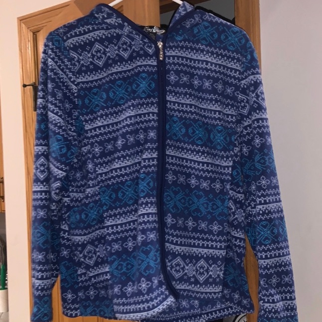 Fleece Patterned Zip Up